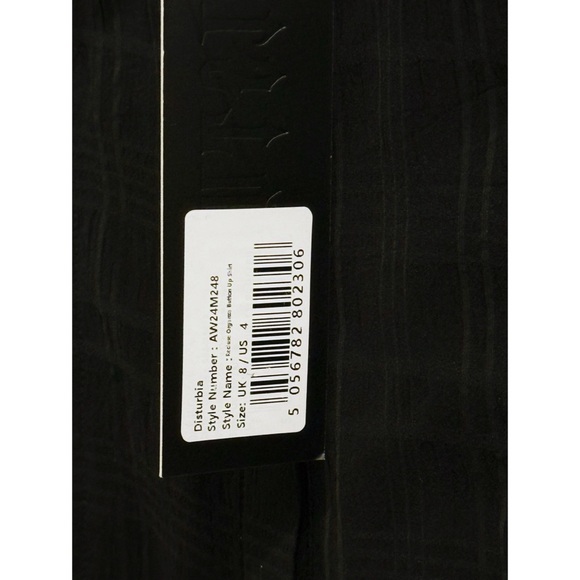 Disturbia Recluse Check Chiffon Button Up Shirt in Black - Picture 5 of 7